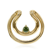 Gouden hanger met een groene VS1 diamant (Annette)