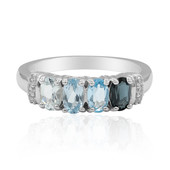 Zilveren ring met een Londen-blauwe topaas