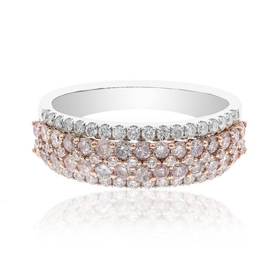 Gouden ring met I1 Roze Diamanten (CIRARI)