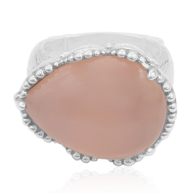 Zilveren ring met een roze chalcedon (Dallas Prince Designs)