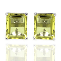 Zilveren oorbellen met Ouro Verde kwartskristallen