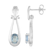 Zilveren oorbellen met Santa Maria-aquamarijnstenen (Cavill)