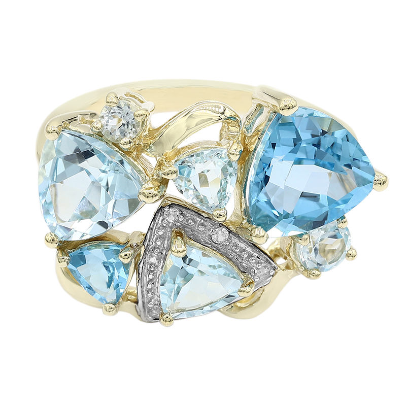 Ongebruikt Gouden ring met een hemel-blauwe topaas-1335OH | Juwelo sieraden JI-32