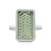 Zilveren ring met een groene amethist