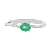 Zilveren ring met een Columbiaanse smaragd