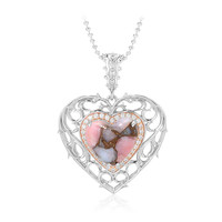 Zilveren halsketting met een Roze Opaal Mozaïek (Dallas Prince Designs)