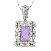 Zilveren halsketting met een lavendel amethist (Dallas Prince Designs)