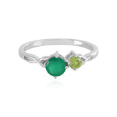 Zilveren ring met een Groene onyx