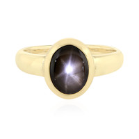 Gouden ring met een zwarte ster saffier (La Revelle)