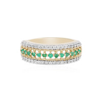 Gouden ring met Braziliaanse smaragdem
