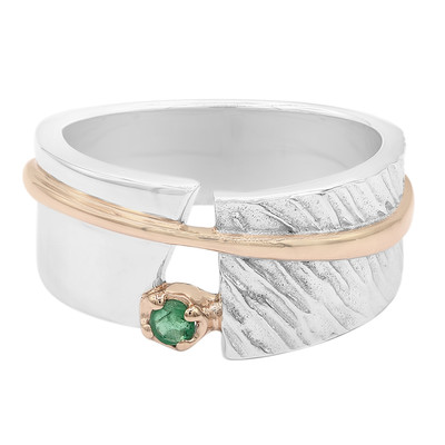 Zilveren ring met een smaragd (MONOSONO COLLECTION)