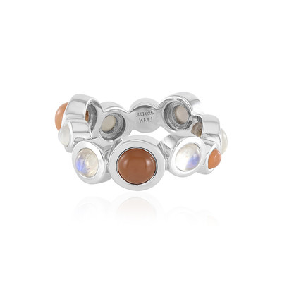 Zilveren ring met een Chocolade Maansteen (KM by Juwelo)