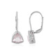 Zilveren oorbellen met rozen kwartskristallen (MONOSONO COLLECTION)