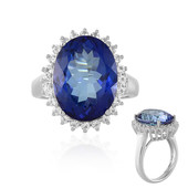 Zilveren ring met een Koningsblauwe Topaas