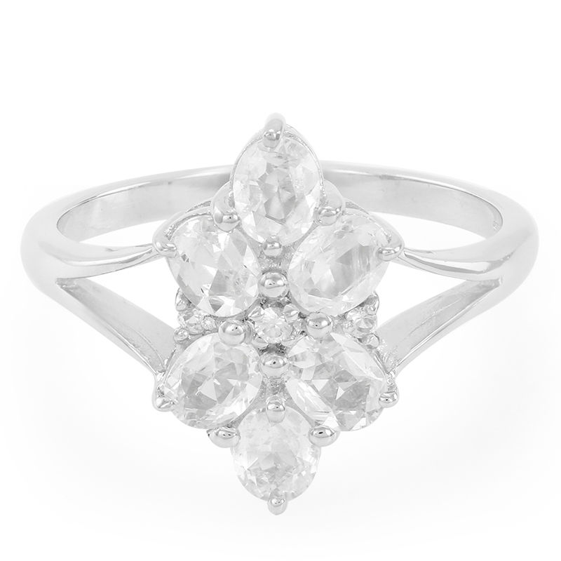 weerstand bieden De onze Festival Zilveren ring met witte saffieren-9490WE | Juwelo sieraden