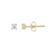 Gouden oorbellen met SI1 (I) Diamanten