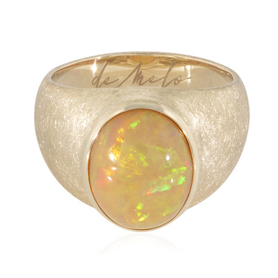 Gouden ring met een AAA Welo-opaal (de Melo)