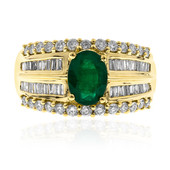 Gouden ring met een AAA Zambia smaragd (AMAYANI)