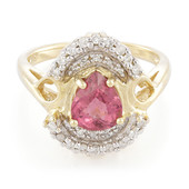 Gouden ring met een roze koper toemalijn