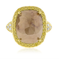 Gouden ring met een PK2 Chocolade Diamant (CIRARI)