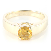 Gouden ring met een vuur opaal