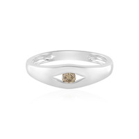 Zilveren ring met een I2 Champagne Diamant