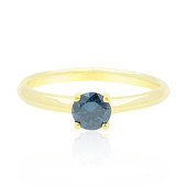 Gouden ring met een blauwe SI2 diamant (de Melo)