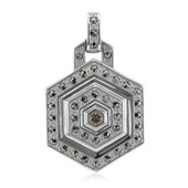 Zilveren hanger met een SI1 Argyle Rose De France Diamant (Annette classic)
