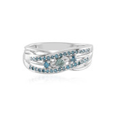 Zilveren ring met een I2 Blauwe Diamant