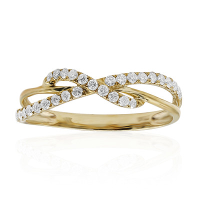 Gouden ring met SI2 (H) Diamanten