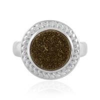 Zilveren ring met een Brons Glitter Agaat
