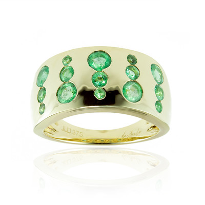Gouden ring met Colombiaanse smaragden (de Melo)