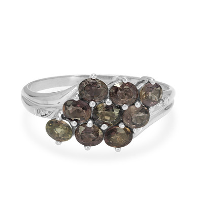 Zilveren ring met Kleurwissel Saffieren