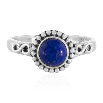 Zilveren ring met een lapis lazuli