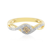 Zilveren ring met een I3 Champagne Diamant