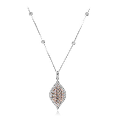 Gouden halsketting met I1 Roze Diamanten (CIRARI)