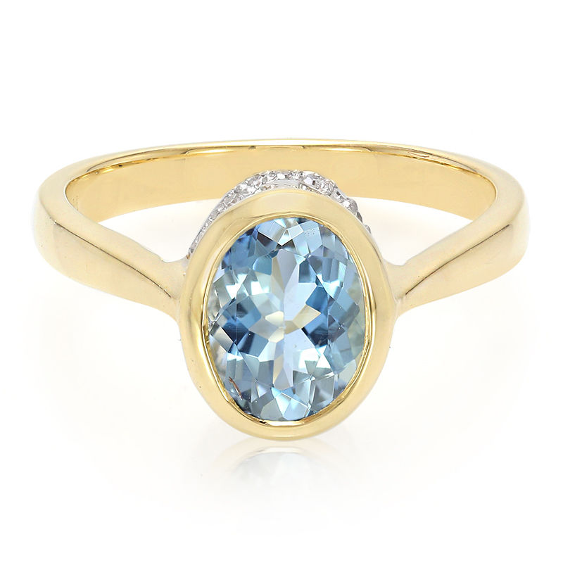 Verwonderend Gouden ring met een Santa Maria-aquamarijn-3257WQ | Juwelo sieraden FR-98