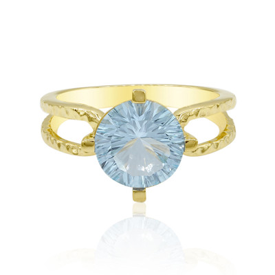 Gouden ring met een hemel-blauwe topaas (Adela Gold)