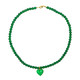 Zilveren halsketting met Groene onyxen (Riya)