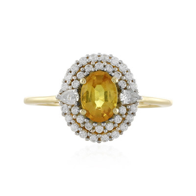 Gouden ring met een gele saffier (Adela Gold)