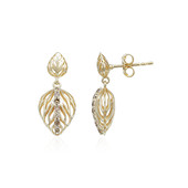 Gouden oorbellen met I1 Champagne diamanten (Ornaments by de Melo)