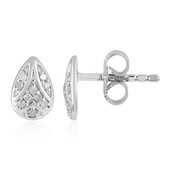 Zilveren oorbellen met I3 (I) Diamanten