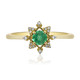 Gouden ring met een Zambia-smaragd (CIRARI)
