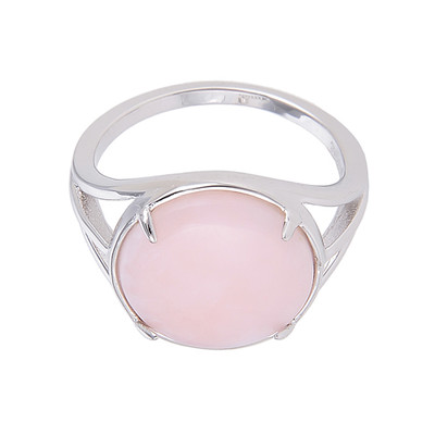 Zilveren ring met een Engelenhuid Opaal