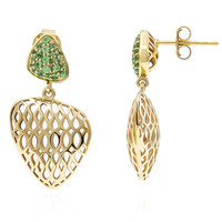 Gouden oorbellen met tsavorieten (Ornaments by de Melo)