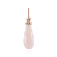 Zilveren hanger met een roze opaal