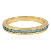 Zilveren ring met I1 Blauwe Diamanten