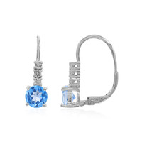 Zilveren oorbellen met Indigo blauwe topazen