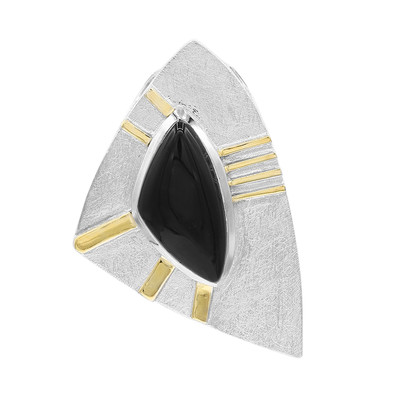 Zilveren hanger met een onyx (MONOSONO COLLECTION)