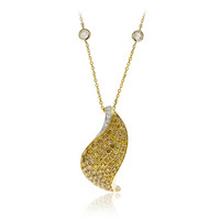 Gouden halsketting met gele SI1 diamanten (CIRARI)